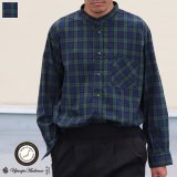 ワンウォッシュ バンドカラー L/S テーパードシャツ【MADE IN JAPAN】『日本製』/ Upscape Audience