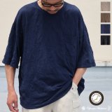 T/C ワッシャー天竺 クルーネック 胸ポケ付 ハーフスリーブ Tシャツ【MADE IN JAPAN】『日本製』/ Upscape Audience