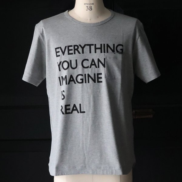 画像2: 【RE PRICE / 価格改定】ラフィー天竺"EVERYTHING..."プリントポケット付きクルーネックT【MADE IN JAPAN】『日本製』/ Upscape Audience