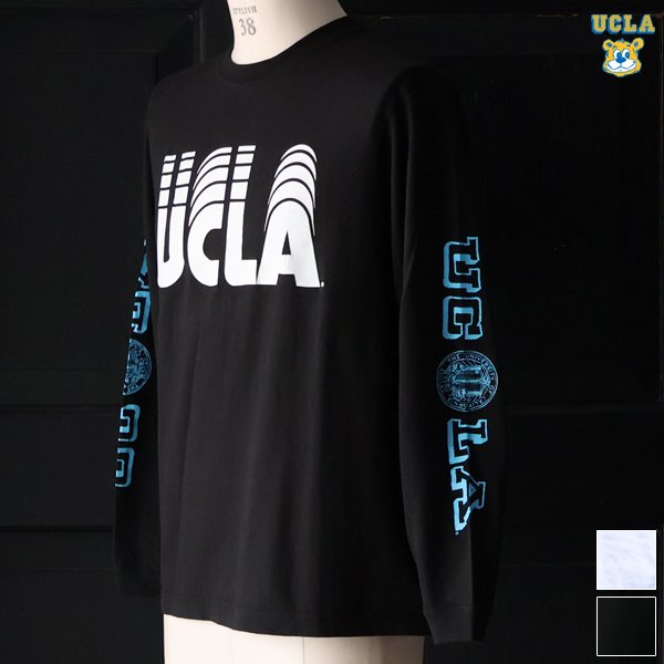 画像1: 【RE PRICE / 価格改定】オールドプリント"UCLA-SLIDE"米綿長袖TEE/ Audience