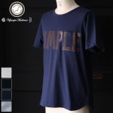 【RE PRICE / 価格改定】ラフィー天竺"SIMPLE"プリントポケット付きクルーネックT【MADE IN JAPAN】『日本製』/ Upscape Audience