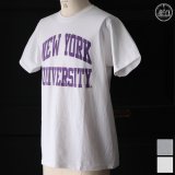 【RE PRICE / 価格改定】NEW YORK UNIVERSITY"NEW YORK UNIVERSITY"C/N S/S 6.6oz オールドプリントT / Audience