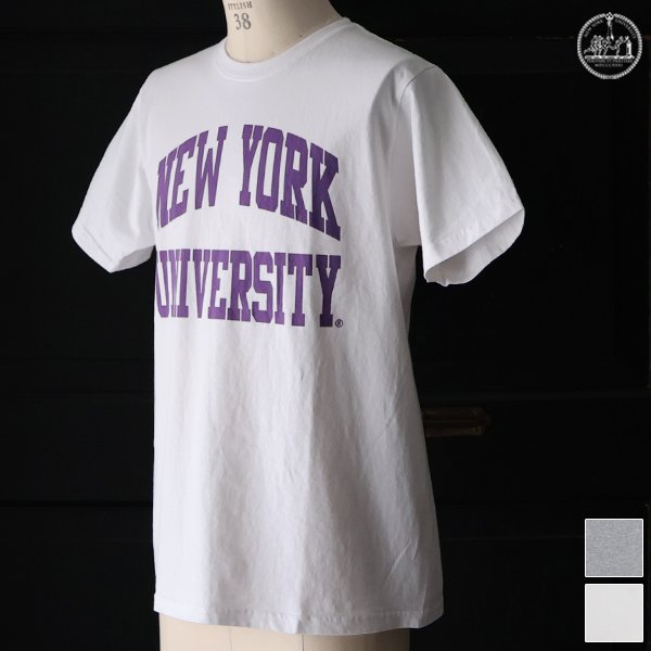 画像1: 【RE PRICE / 価格改定】NEW YORK UNIVERSITY"NEW YORK UNIVERSITY"C/N S/S 6.6oz オールドプリントT / Audience