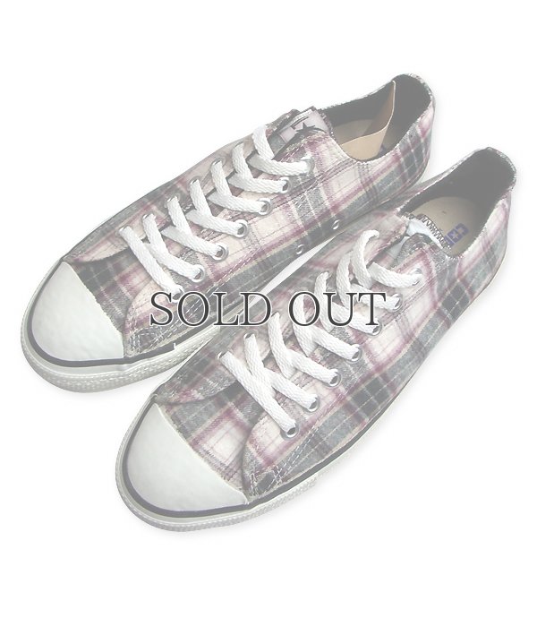 画像1: デッドストック コンバース オールスター（WHT/GREY/BURG SHADOW PLAID）