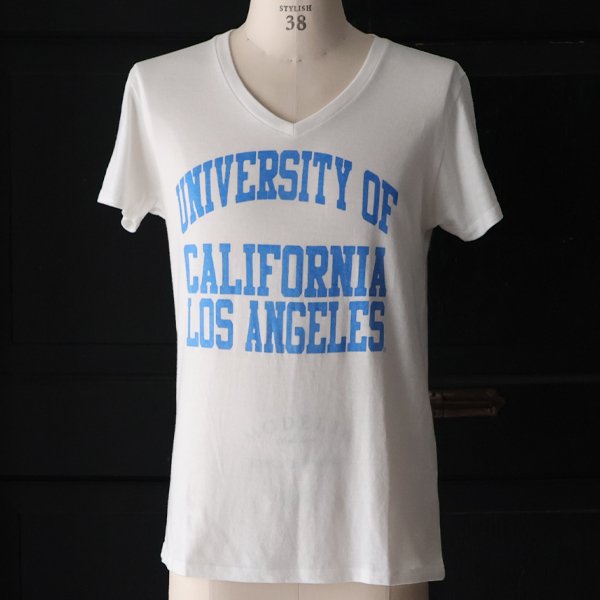 画像2: 【RE PRICE / 価格改定】 UCLA"UNIVERSITY OF CALIFORNIA LOS ANGELES"三素材混カレッジプリント半袖VネックTシャツ / Audience