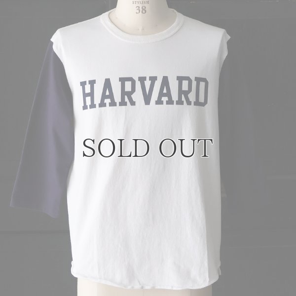 画像2: オールドプリント"HARVARD"ヴィンテージセットインベースボールアンダーTEE / Audience