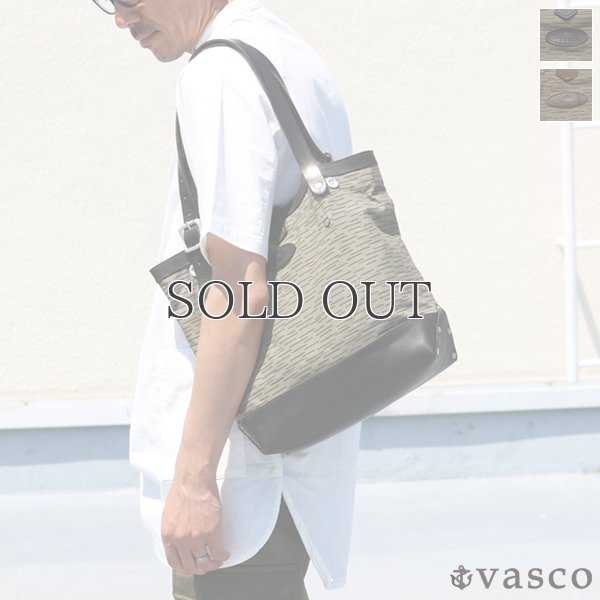 画像1: デッドストックレインカモテント生地×Leather Travel Mini Tote Bag 【送料無料】 / Upscape Audience VASCO