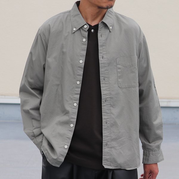 画像2: ワンウォッシュ ボタンダウン L/S テーパードシャツ【MADE IN JAPAN】『日本製』/ Upscape Audience