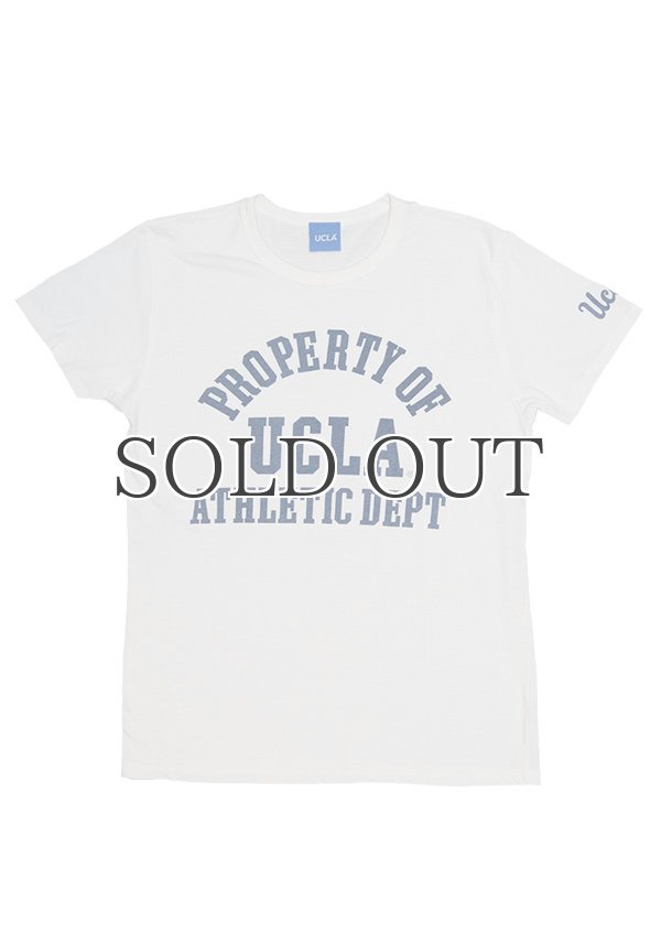 画像2: UCLA"PROPERTY OF UCLA ATHLETIC DEPT"三素材混カレッジプリント半袖クルーネックTシャツ [Lady's] / Audience (2)