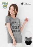 画像1: UCLA"PROPERTY OF UCLA ATHLETIC DEPT"三素材混カレッジプリント半袖クルーネックTシャツ [Lady's] / Audience (1)