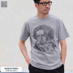 画像: 16/1吊編天竺 Beethoven プリント 半袖 Tee【MADE IN TOKYO】『東京製』/ Upscape Audience