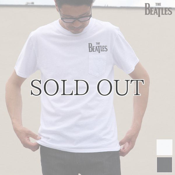 画像1: BEATLES ロゴ刺繍USAファブリック丸胴国産ポケットTEE【FABRIC MADE IN USA】【ASSEMBLED IN JAPAN】『日本製』/ Upscape Audience (1)