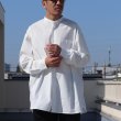 画像12: 70/30クロス ストレッチタイプライター バンドカラー L/S ボクシーシャツ【MADE IN JAPAN】『日本製』/ Upscape Audience (12)