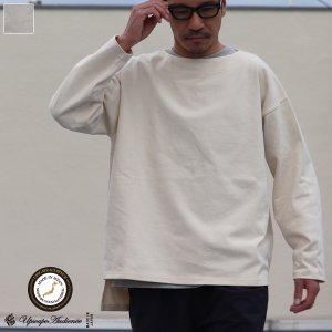 画像: Basque10オンス（バスク天竺）フレンチボーダー ボートネック BOX Tee【MADE IN JAPAN】『日本製』/ Upscape Audience