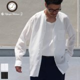 画像: Vネックバンドカラーテンセル長袖_Shirts【MADE IN JAPAN】『日本製』/ Upscape Audience