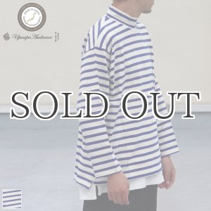 画像: Basque10オンス（バスク天竺）フレンチボーダー モックネック ボクシー Tee【MADE IN JAPAN】『日本製』/ Upscape Audience