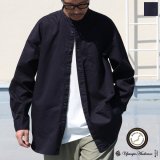 画像: 遠州織7オンス チノクロス バンドカラー 長袖 ボクシーAライン シャツ【MADE IN JAPAN】『日本製』/ Upscape Audience