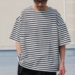 画像4: VORTEX 8オンス（MVS天竺）ロシアンボーダー ボートネック ハーフスリーブ Tシャツ【MADE IN JAPAN】『日本製』/ Upscape Audience (4)