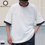 画像: VORTEX 8オンス（MVS天竺）モックネック リンガー ハーフスリーブ Tシャツ【MADE IN JAPAN】『日本製』/ Upscape Audience