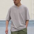 画像3: PREMIERE LINEN(プレミアリネン)コットン天竺 キーネック ハーフスリーブTシャツ【MADE IN JAPAN】『日本製』/ Upscape Audience (3)