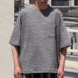 画像2: 粗挽き天竺 サドルショルダー ヘムラウンド 胸ポケ付き ハーフスリーブ ボクシーTシャツ【MADE IN JAPAN】『日本製』/ Upscape Audience (2)