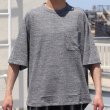 画像8: 粗挽き天竺 サドルショルダー ヘムラウンド 胸ポケ付き ハーフスリーブ ボクシーTシャツ【MADE IN JAPAN】『日本製』/ Upscape Audience (8)