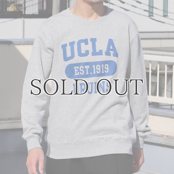 画像2: 【RE PRICE/価格改定】UCLA"UCLA EST.1919 BRUINS"クルーネック長袖ライトスウェット / Audience (2)