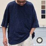 画像: T/C ワッシャー天竺 クルーネック 胸ポケ付 ハーフスリーブ Tシャツ【MADE IN JAPAN】『日本製』/ Upscape Audience