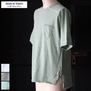 画像: 【RE PRICE/価格改定】吊編天竺 C/Nスプリットスリーブ 胸ポケ付 Tee【MADE IN TOKYO】『東京製』  / Upscape Audience