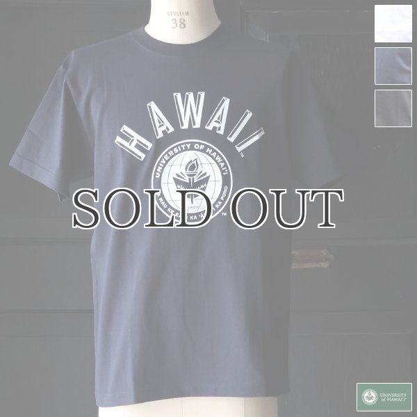 画像1: 6.2oz丸胴HAWAII”UNIVERSITY OF HAWAII”オールドプリントTEE / Audience (1)