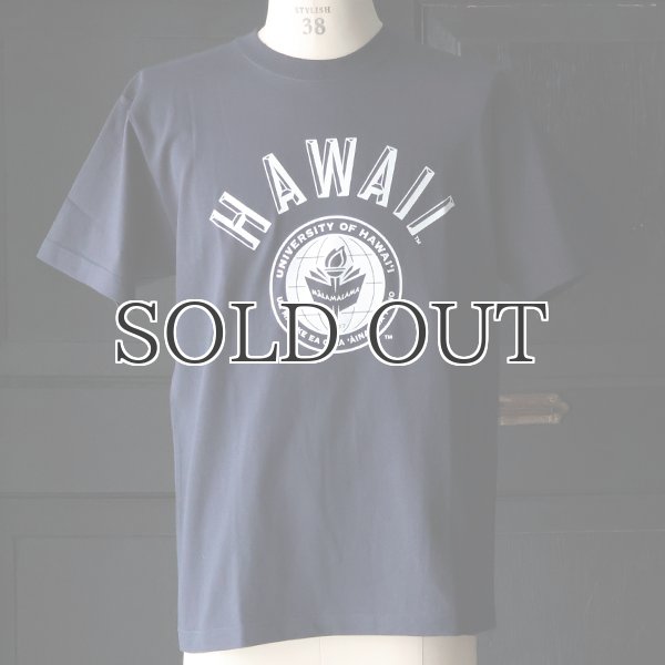 画像2: 6.2oz丸胴HAWAII”UNIVERSITY OF HAWAII”オールドプリントTEE / Audience (2)