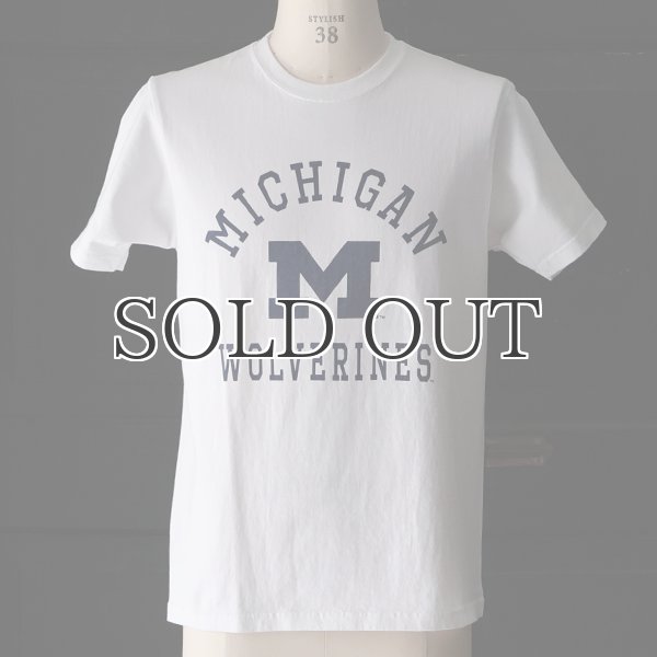 画像2: 【RE PRICE / 価格改定】MICHIGAN "MICHIGAN M WOLVERINES" C/N S/S 6.6oz オールドプリントT / Audience (2)