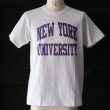 画像2: 【RE PRICE / 価格改定】NEW YORK UNIVERSITY"NEW YORK UNIVERSITY"C/N S/S 6.6oz オールドプリントT / Audience (2)