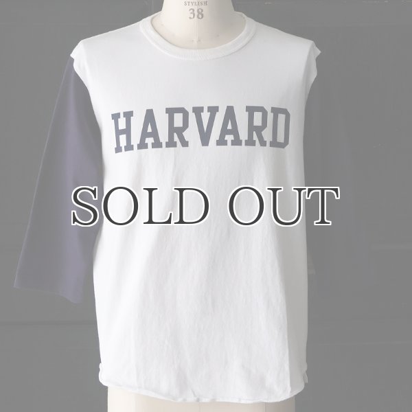 画像2: オールドプリント"HARVARD"ヴィンテージセットインベースボールアンダーTEE / Audience (2)