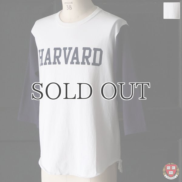 画像1: オールドプリント"HARVARD"ヴィンテージセットインベースボールアンダーTEE / Audience (1)