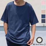 画像: 【RE PRICE/価格改定】コーマ天竺 ボートネックサイドスリット半袖ビッグTEE【MADE IN JAPAN】『日本製』/ Upscape Audience 