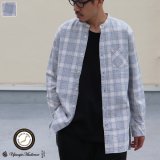 画像: 【RE PRICE / 価格改定】フランネルチェックバンドカラーロング長袖_Shirts【MADE IN JAPAN】『日本製』/ Upscape Audience