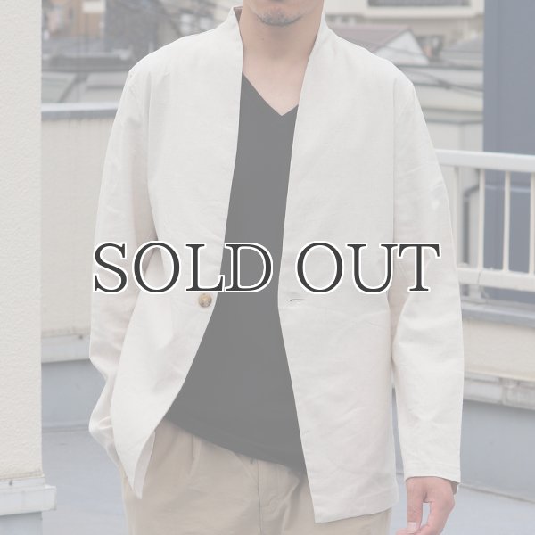 画像2: 【RE PRICE/価格改定】綿麻キャンバス1Bカラーレス_jacket【MADE IN JAPAN】『日本製  / Upscape Audience (2)