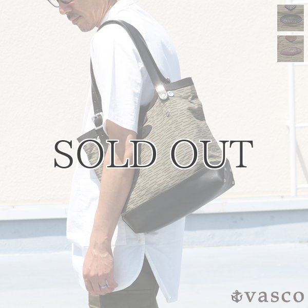 画像1: デッドストックレインカモテント生地×Leather Travel Mini Tote Bag 【送料無料】 / Upscape Audience VASCO (1)