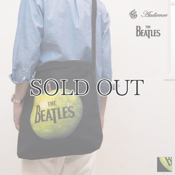 画像1: BEATLES Appleプリントロゴ刺繍2WAY トートバッグ/ Audience (1)