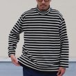 画像3: Basque10オンス（バスク天竺）フレンチボーダー モックネック ボクシー Tee【MADE IN JAPAN】『日本製』/ Upscape Audience (3)