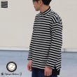 画像1: Basque10オンス（バスク天竺）フレンチボーダー モックネック ボクシー Tee【MADE IN JAPAN】『日本製』/ Upscape Audience (1)