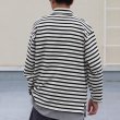 画像6: Basque10オンス（バスク天竺）フレンチボーダー モックネック ボクシー Tee【MADE IN JAPAN】『日本製』/ Upscape Audience (6)