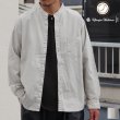 画像1: ワンウォッシュ バンドカラー L/S テーパードシャツ【MADE IN JAPAN】『日本製』/ Upscape Audience (1)