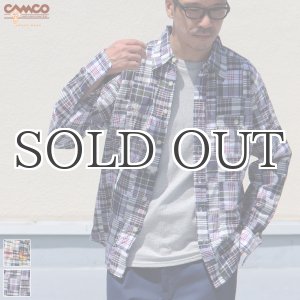 画像: CAMCO / LS Madras Patchwork Shirts(カムコ/マドラスパッチワーク長袖シャツ)