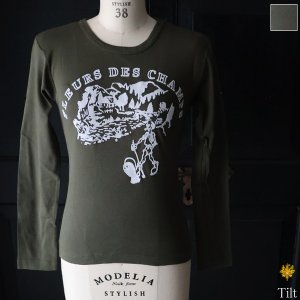 画像: Dead Stock / TILT フルール・デ・シャン プリント ロングスリーブ TEE