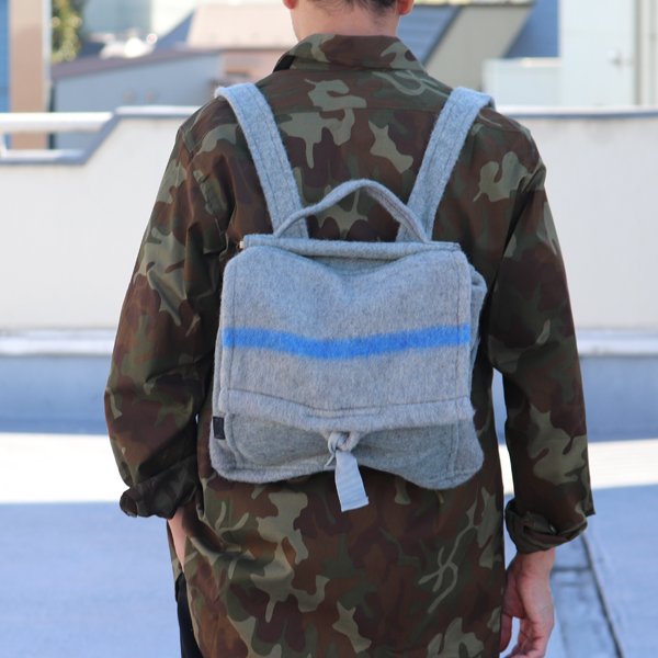 DEAD STOCK / Slow Stone Wool remake backpack（ ウール リメイク