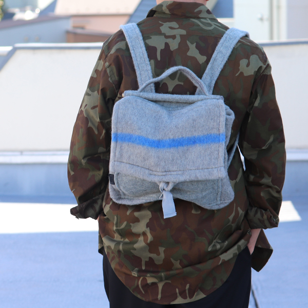 DEAD STOCK / Slow Stone Wool remake backpack（ ウール