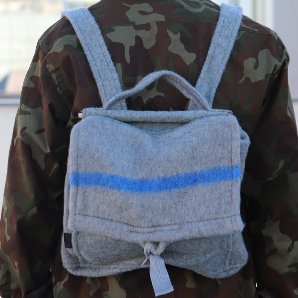 DEAD STOCK / Slow Stone Wool remake backpack（ ウール