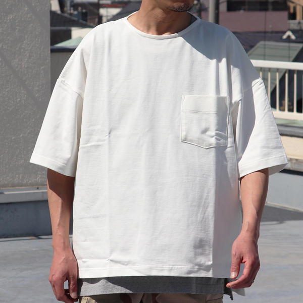 画像2: VORTEX 8オンス（MVS天竺）サイドスリット ハーフスリーブ ボクシーAライン Tee【MADE IN JAPAN】『日本製』/ Upscape Audience (2)